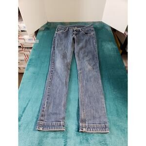 BCBG Maxazria Jeans Size 27 Womens Blue Stretch Pants Mid Rise Slim Straight